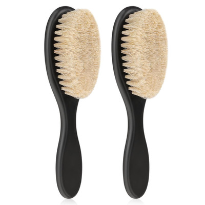 Slick Back Hair Brush, 2 Pack Soft Bristle Smoothing Hair Brushes for Women Curl