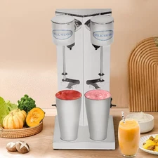 Commercial Milkshake Maker with Double Head Electric Drink Mixer for Smoothie Ba
