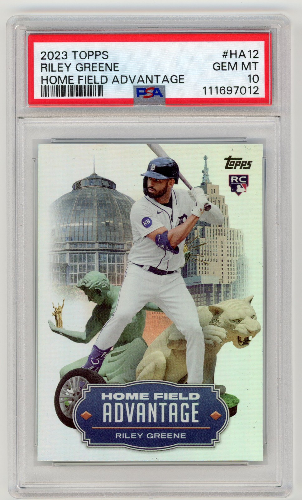 2023 TOPPS RILEY GREENE HOME FIELD ADVANTAGE RC PSA 10 #HA12 Tigers Rookie