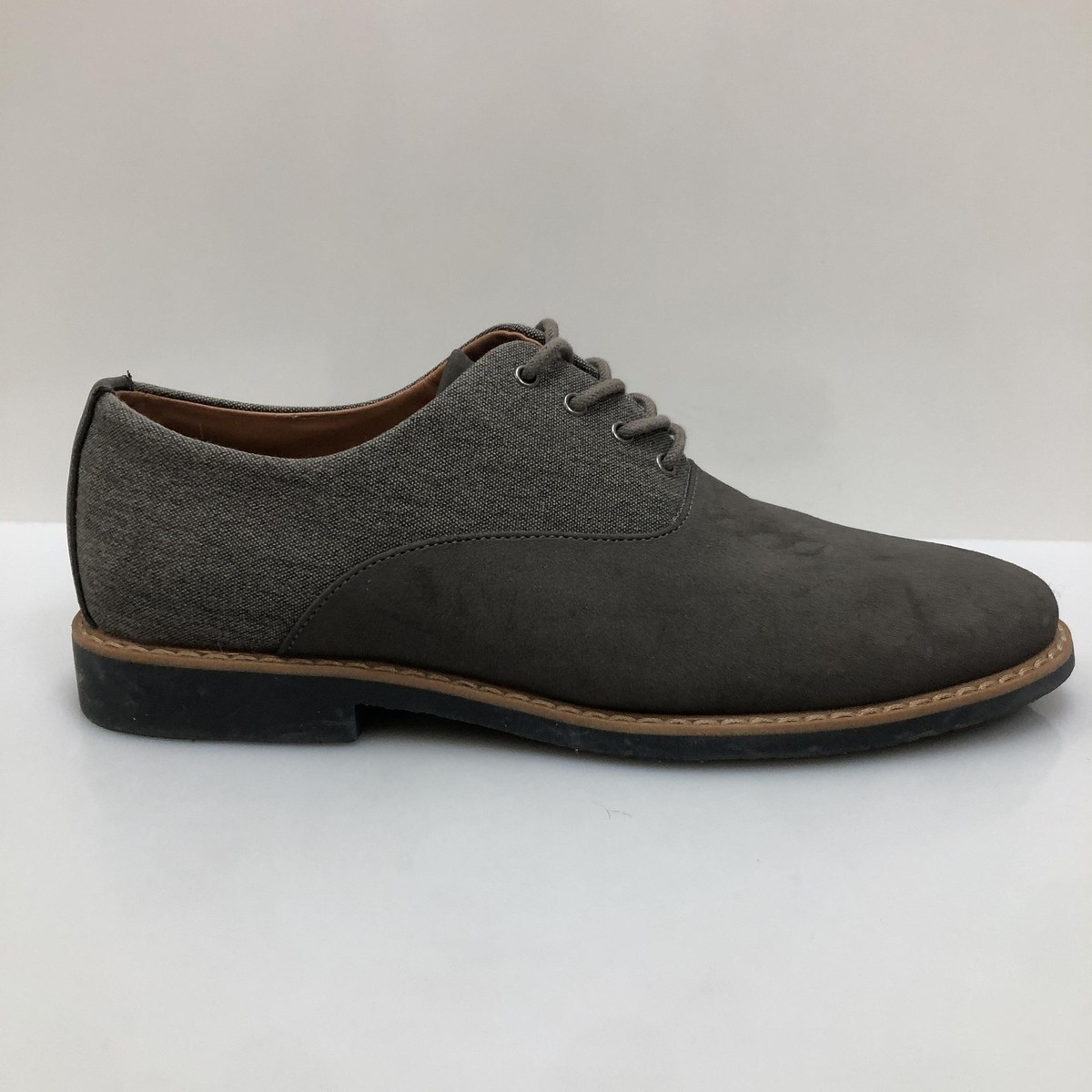 Aldo Shoes Mens Size 10.5 Gray Synthetic Textile Derby Dress Casual Round  Toe
