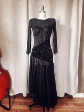 Black Sequined Gown - Size Small/Medium