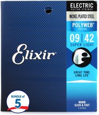 Elixir Strings 12000 Polyweb Electric Guitar ...