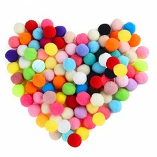 Pompons zum Basteln, 25mm, 200 St&uuml;ck, Bunt, Filz, DIY, Dekorieren, N&auml;hen, Kin...
