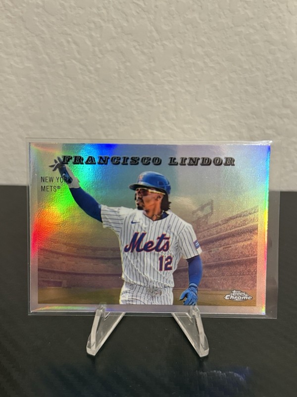 2025 Topps Chrome Platinum: 1955 Rails & Sails #55RS-3 Francisco Lindor - Mets