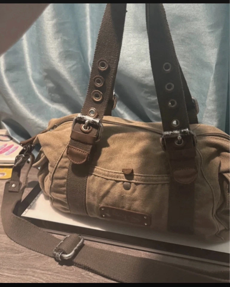 Troop London medium strong canvas brown bag - Image 2 of 4