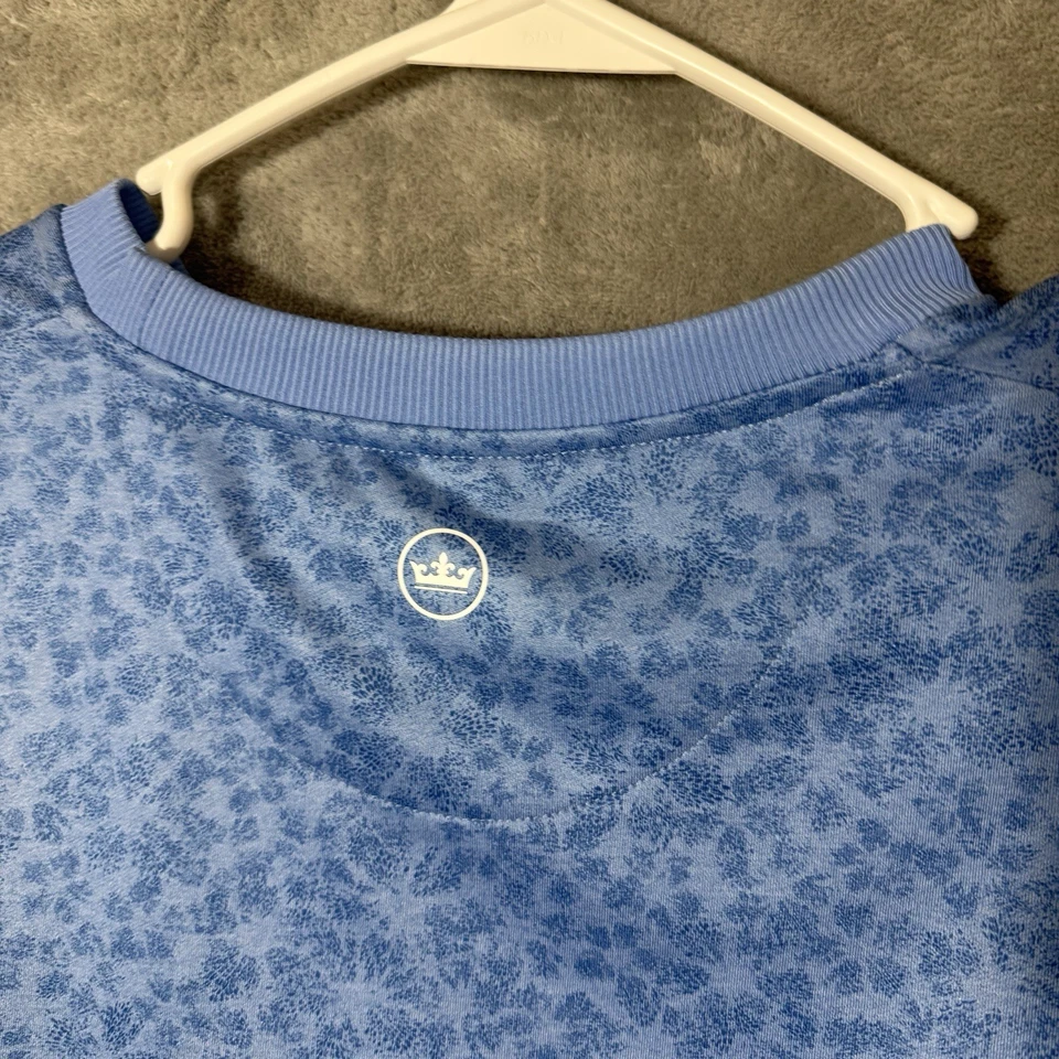 Peter Millar Women S Golf Floral Blue Sport UPF 50+ Sun Protection Long Sleeve - Image 3 of 4
