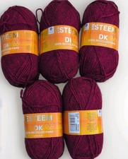 Esteem DK KnittingYarn50%Acrylic 30% Cotton 20% Polyester 100g 230m 5 balls Red 