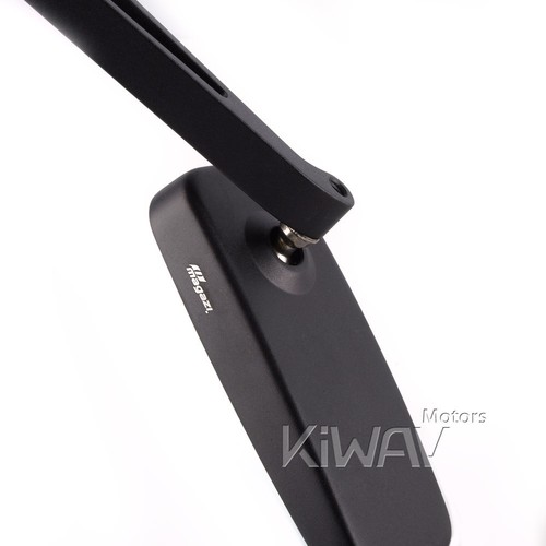 KiWAV CNC Convex Mirrors Classic Black M8 x 1.25 for Honda CD50 70 125 175 C 70 - Picture 4 of 6