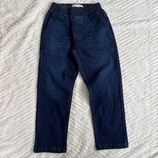 Mini Boden Girls Pull-On Dark Wash Denim Jeans Size 5-6 Elastic Waist