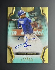 2024 Topps Five Star George Springer On Card Auto Aqua /75 (AU) Blue Jays