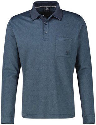 Lerros Poloshirt Regular Fit Langarm dunkelblau
