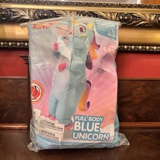Disfraz Unicornio Azul Inflable Niño Talla 7-10 Años Cuerpo Completo Halloween