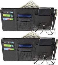 2 Packs Car Sun Visor Multi-Pocket Organizer for SUV  Truck, Auto Visor Storage