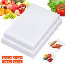 100/200 Food Vacuum Sealer Bags Vaccum Food Saver Storage Seal Bag Pack Embossed