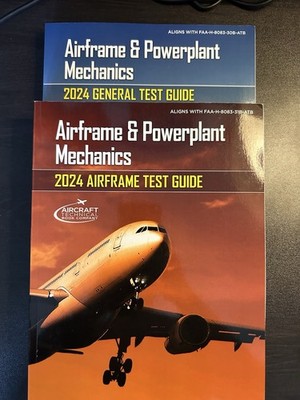 A & P Mechanic 2024 General + Airframe Test Guides 2 Books