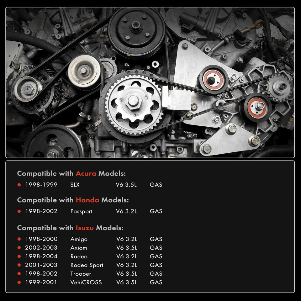 Nuevo kit de correa de distribución y bomba de agua 6X para Honda Passport Isuzu Trooper 98-02 Acura Foto 2 de 4