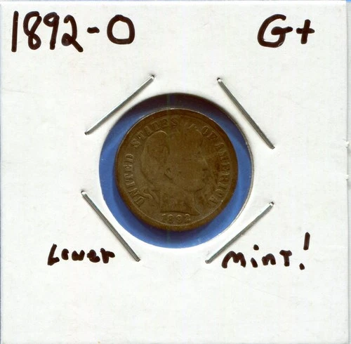 W@W 1892-o  Barber Dime, ( Better Date!! ) G+ !!!!!!!!!!