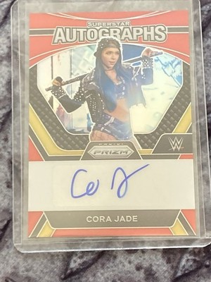 2024 Panini Prizm WWE Cora Jade Red Parallel Superstar Autographs Auto 33/99 SP