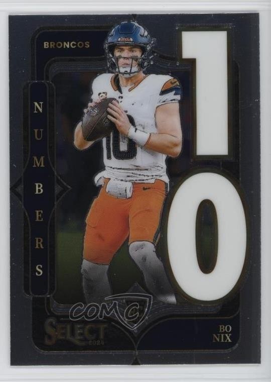 2024 Panini Select Select Numbers Bo Nix #6 Rookie RC