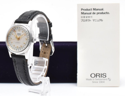 [NEAR MINT /Papers] Oris 7405 Pointer Date 17J Automatic White Women's Watch