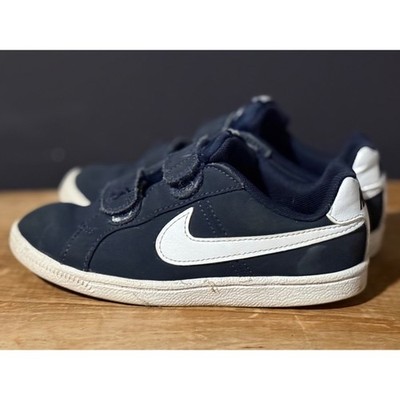 Nike Court Royale Kids Sneakers Navy Blue White Hook and  display picture 1