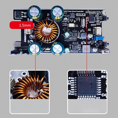 MPPT Solar Boost Controller mit LCD zum Laden verschiedener Akkutypen