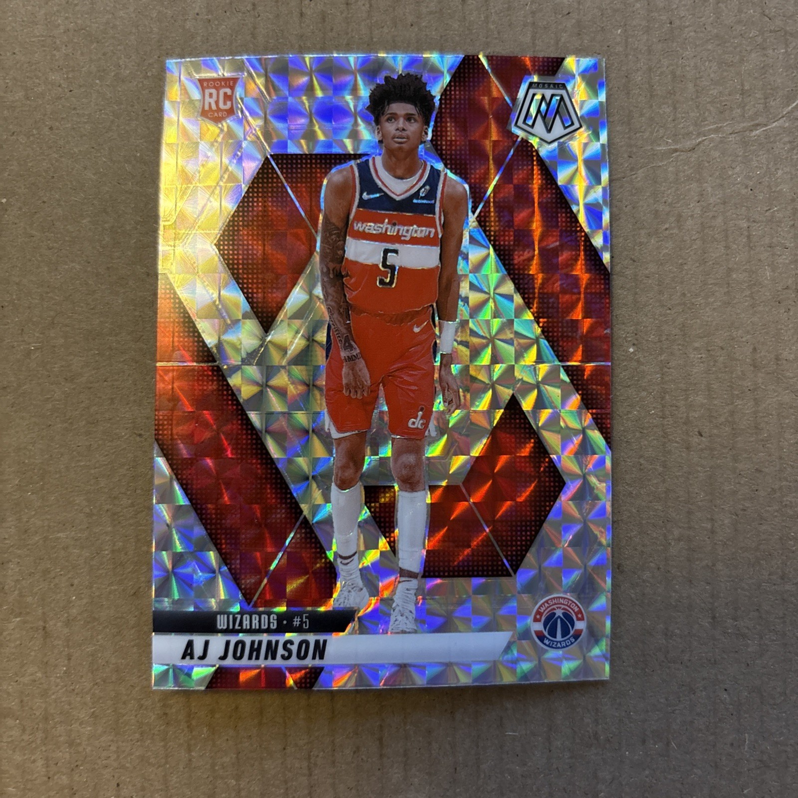 2024-25 Panini Mosaic Prizm Silver AJ Johnson #215 RC Wizards