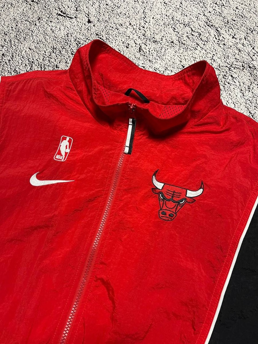 Nike Chicago Bulls NBA Full Zip Jacket Red Black XL | eBay