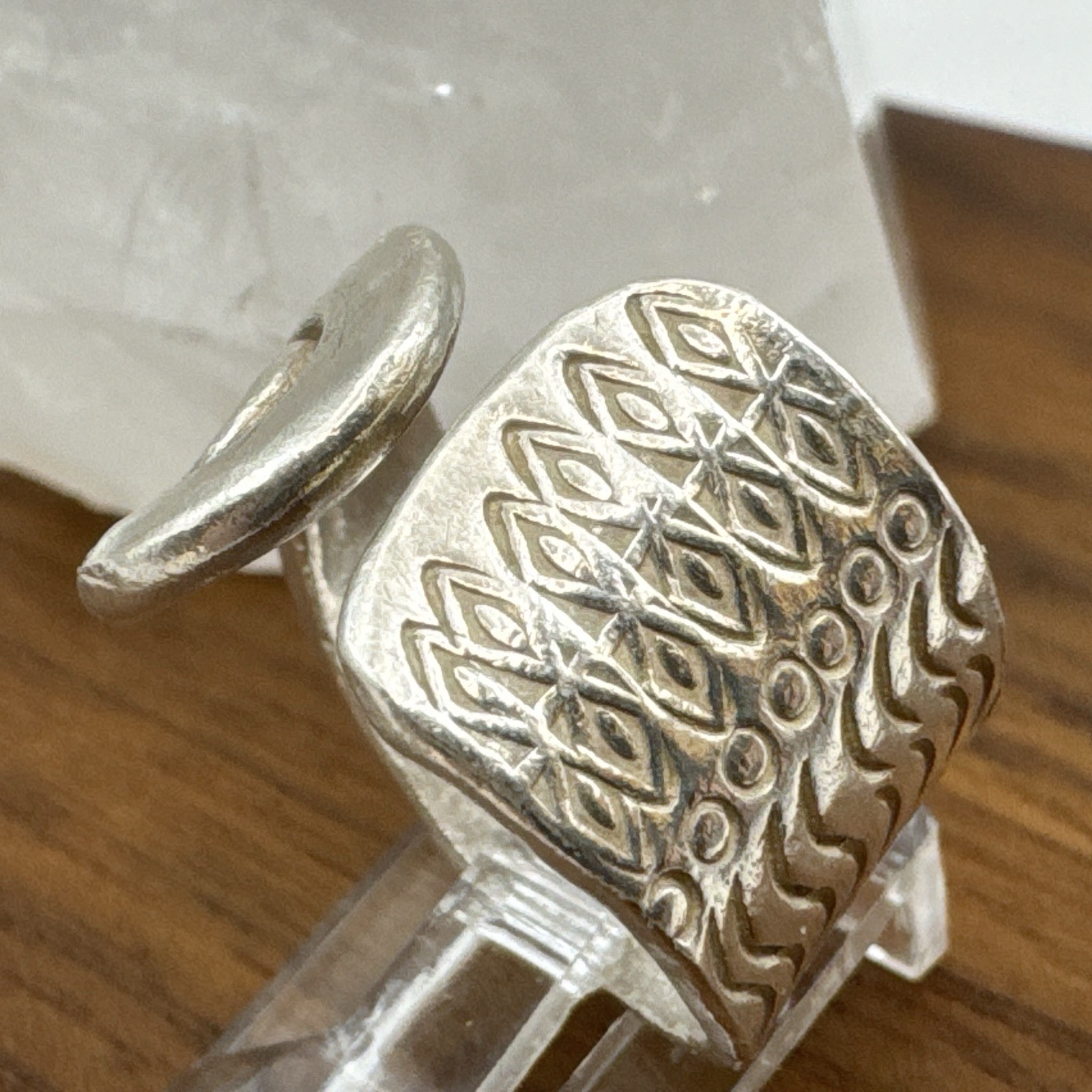 925 Solid Sterling Silver Hammered Handmade Ring … - image 3