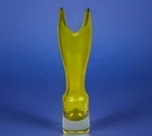 VINTAGE 1959 BLENKO GLASS VASE JONQUIL 5915 - L  WAYNE HUSTED  EXCELLENT COND