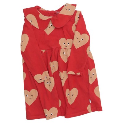 Lindex Baby, Kleid, Größe: 86, Rot/Beige, Baumwolle/Elasthan, Sonstiges #TjM