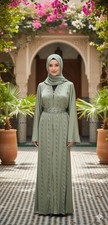 Women Abaya Jilbab Kaftan Long Muslim Dress Dubai Abayas Cardigan Robe