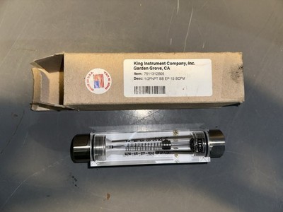 King Instrument Flow Meter 7511312B05 1/2  FNPT SS EP 15 SCFM   New