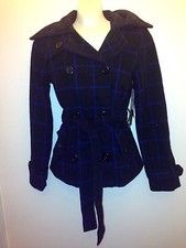 Dollhouse Junior Faux Fur Trim Hooded Plaid Outerwear Jacket S, Retail Price$100