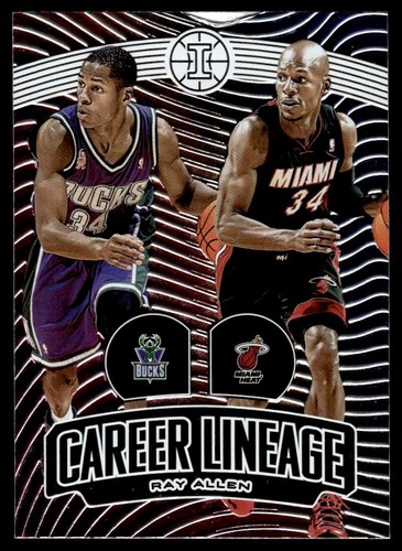 Ray Allen DAMAGED #18 2020-21 Panini Illusions Career Lineage Card Seattle