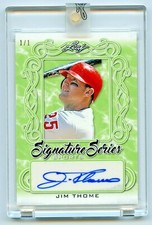 JIM THOME 2020 Leaf Signature Series GREEN Parallel Autograph 1/1 💎 Phillies HO
