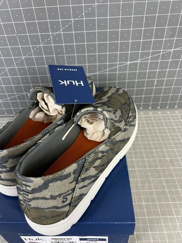 Huk Mossy Oak Brewster Slip-On Boat Shoes Mens Sz. 8 Canvas Lightweight Non-Slip - Picture 3 of 8