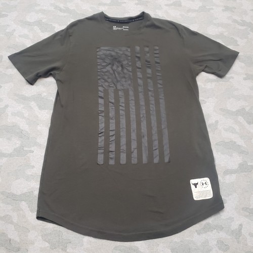 Under Armour Shirt Men's Medium Gray Short Sleeve Heatgear Loose Fit