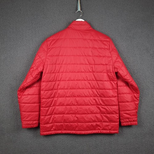 TIMBERLAND Jacket Mens L Large Red Puffer Gale Head Lightweight Insulated Quilt - Picture 3 of 9