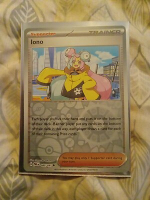 Pokemon TCG - Paldean Fates - Iono - 080/091 - Reverse Holo | eBay Pokemon TCG - Paldean Fates - Iono - 080/091 - Reverse Holo | eBay