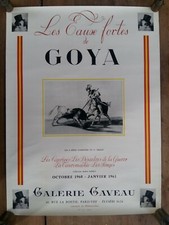 Ausstellung Plakate Die Eaux Fortes Von GOYA Galerie GAVEAU 1961 *