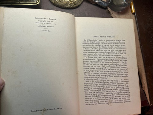 Besonderheiten des Verhaltens von Wilhelm Stekel Bd.1, Originalausgabe 1924 - Bild 5 von 9
