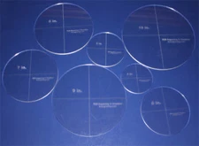 7 piece Circle Set Quilting Templates - 1/4" Acrylic-Clear -