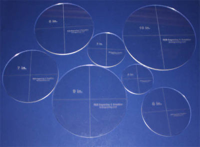 7 piece Circle Set Quilting Templates - 1/4'' Acrylic-Clear -