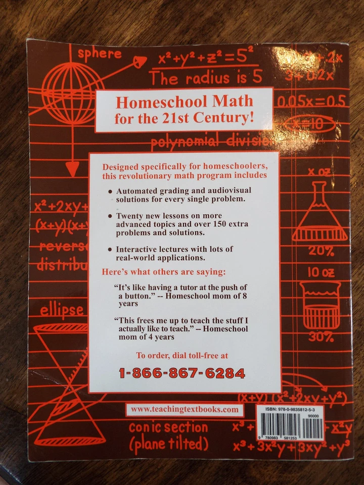 Teaching Textbooks Algebra 2 Answer Key & Test Bank 2.0 by Greg & Shawn Sabouri - Image 2 of 2