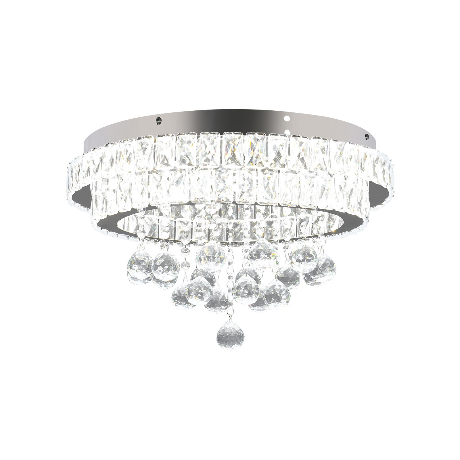 3 Colors Adjustable Crystal Ceiling Light w/Remote Control LED Ceiling Light
