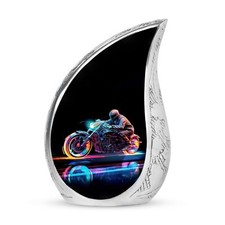 Motorcycle Urn For Ashes Adult Male - Cremation Urn - Metal Urn For Human