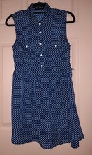 Forever 21 Blue Medium 💯% Polyester Short Sleeve Dress