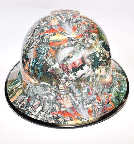 Custom Wide Brim Hard Hat Hydro Dipped 