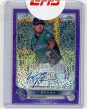 Matt Brash 2022 Topps Chrome Purple Mini Diamond refractor autograph RC /250